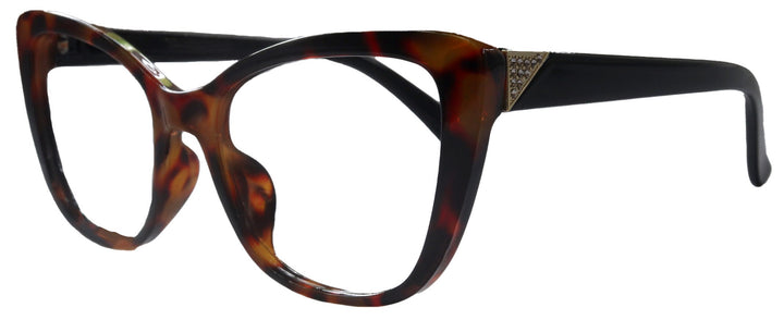 Parisian Line Bifocal OR Non-Bifocal Black Cat-Eye Reading Glasses