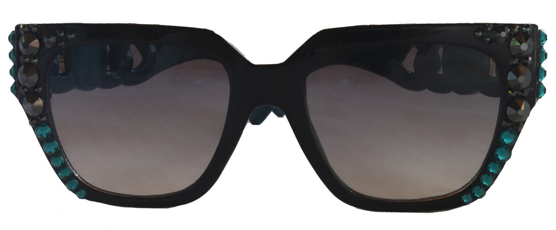 Belleville,  BLING Line Bifocal (Clear On Top) Sun Readers for Women OR Non-Bifocal Readers Sunglasses (Hematite W Zircon) NY Fifth Avenue