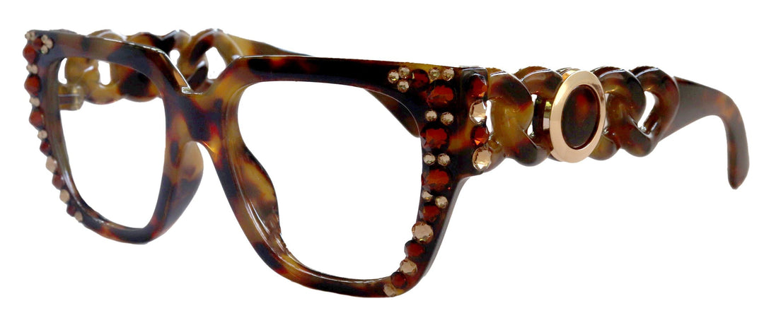 Belleville Bling Line Bifocal OR Non-Bifocal Reading Glasses w/ European Crystals