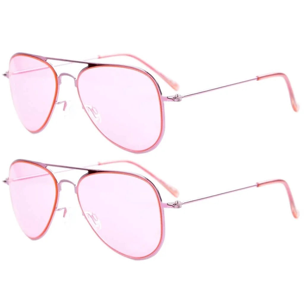 Kids Sunglasses 2 Pack Pilot Metal Style S15017