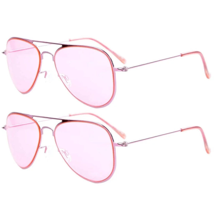 Kids Sunglasses 2 Pack Pilot Metal Style S15017