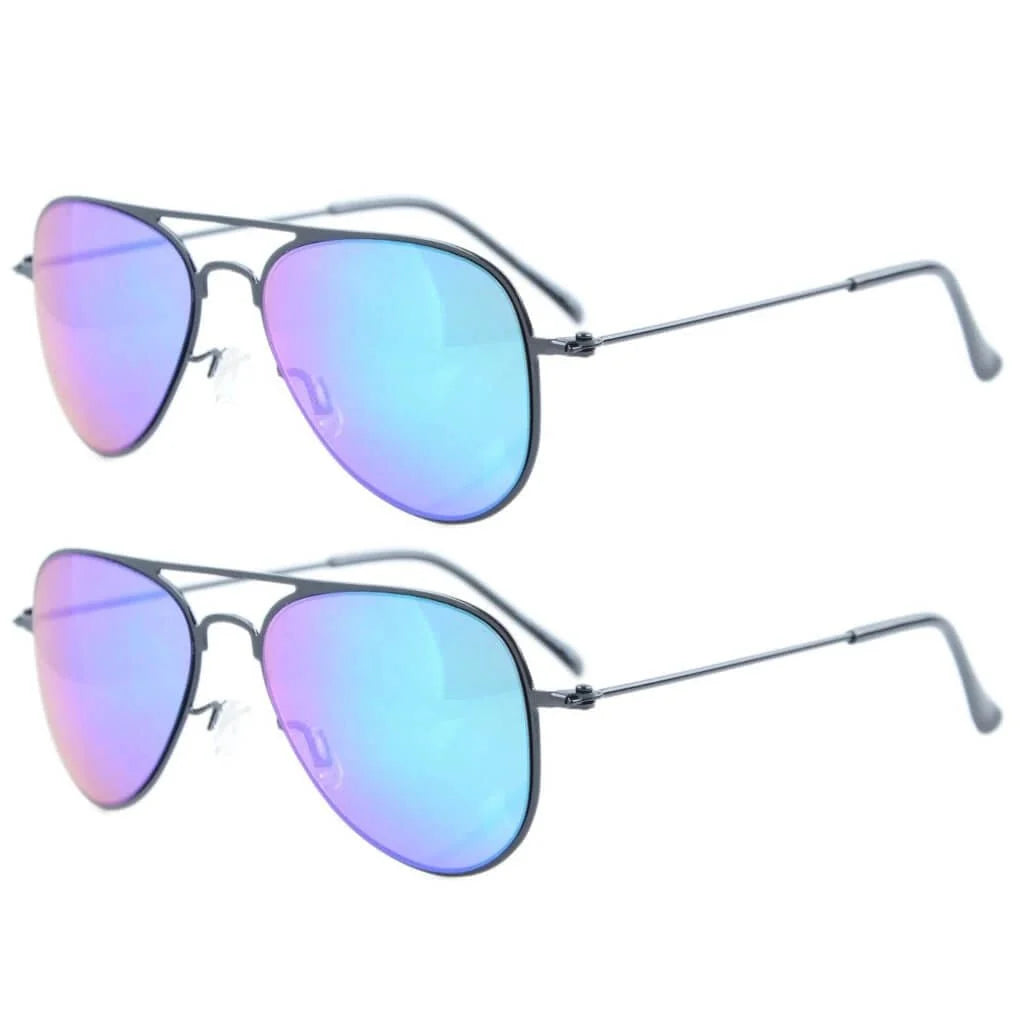 Kids Sunglasses 2 Pack Pilot Metal Style S15017