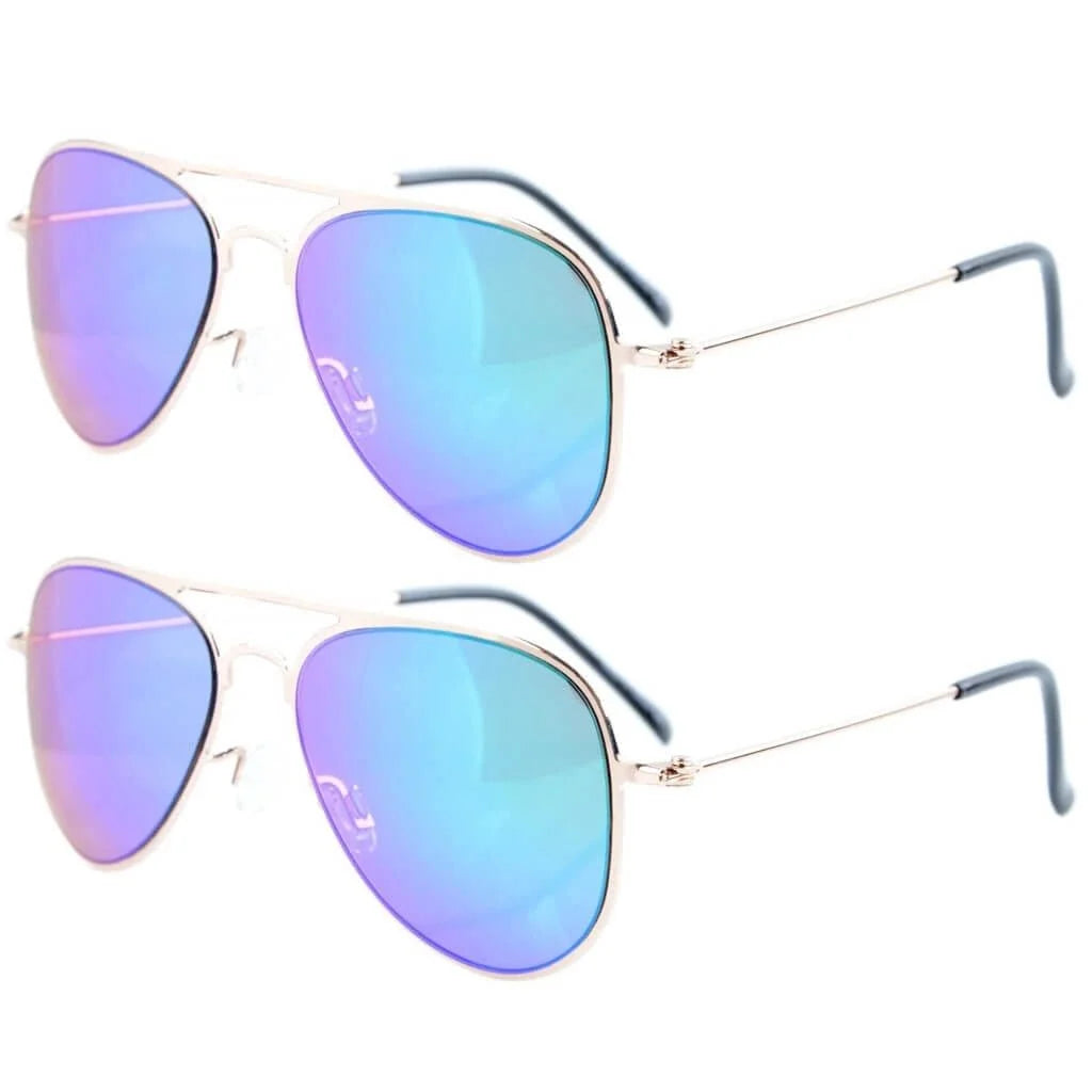 Kids Sunglasses 2 Pack Pilot Metal Style S15017