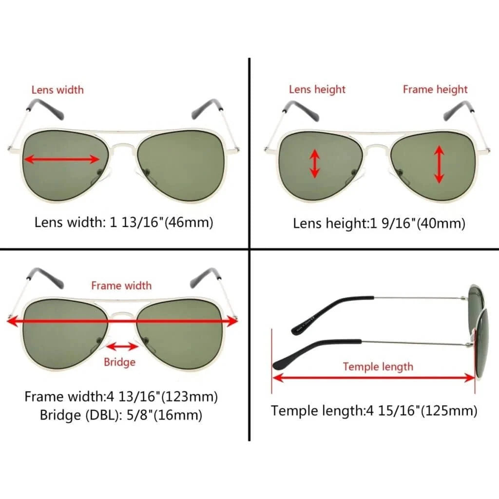 Kids Sunglasses 2 Pack Pilot Metal Style S15017