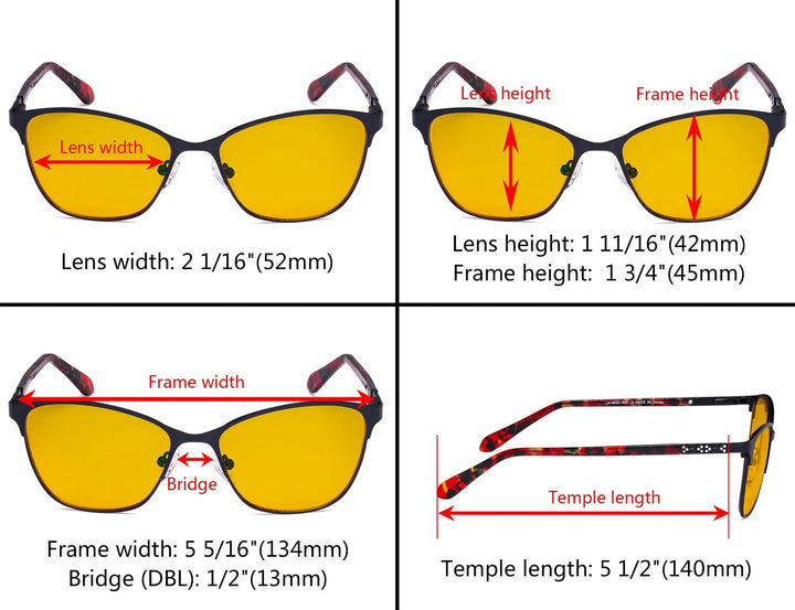Blue Light Blockers Glasses Classic Style Eyeglasses LX19023-BB90