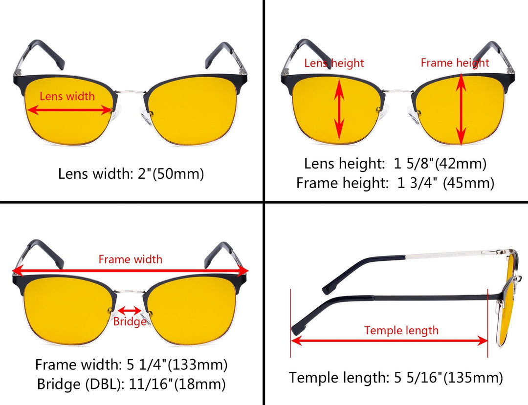 Blue Light Filter Glasses Classic Reading Glasses LX19018-BB90