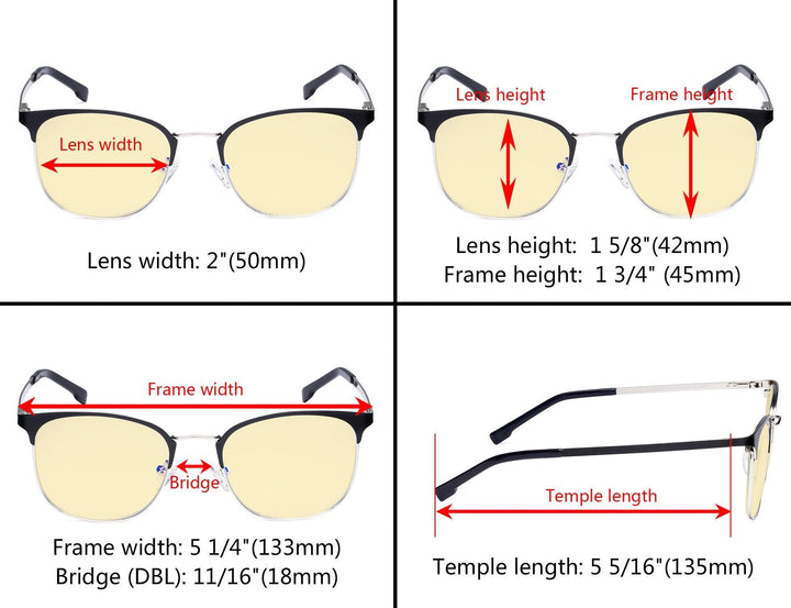 Classic Blue Light Blocking Eyeglasses LX19018-BB60