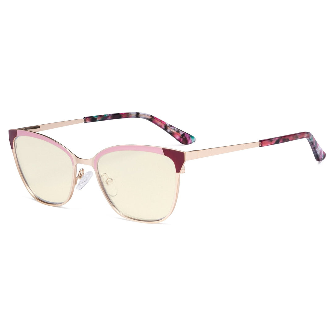 Ladies Stylish Blue Light Filter Eyeglasses LX19034-BB40