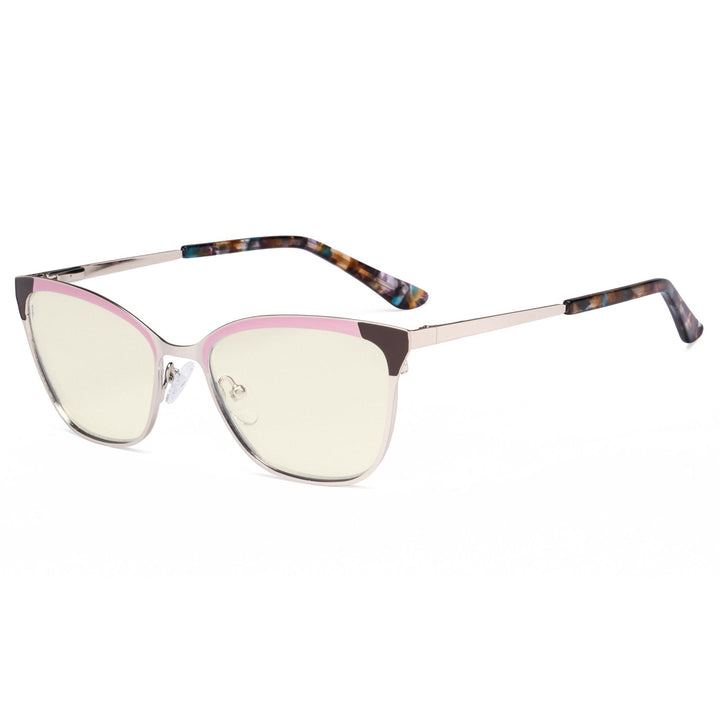 Ladies Stylish Blue Light Filter Eyeglasses LX19034-BB40