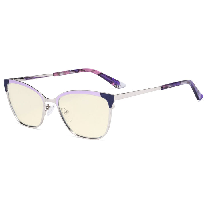 Ladies Stylish Blue Light Filter Eyeglasses LX19034-BB40