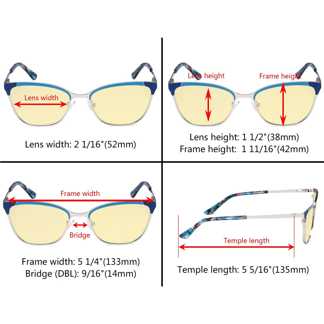 Cat-eye Blue Light Blocking Eyeglasses LX19034-BB60