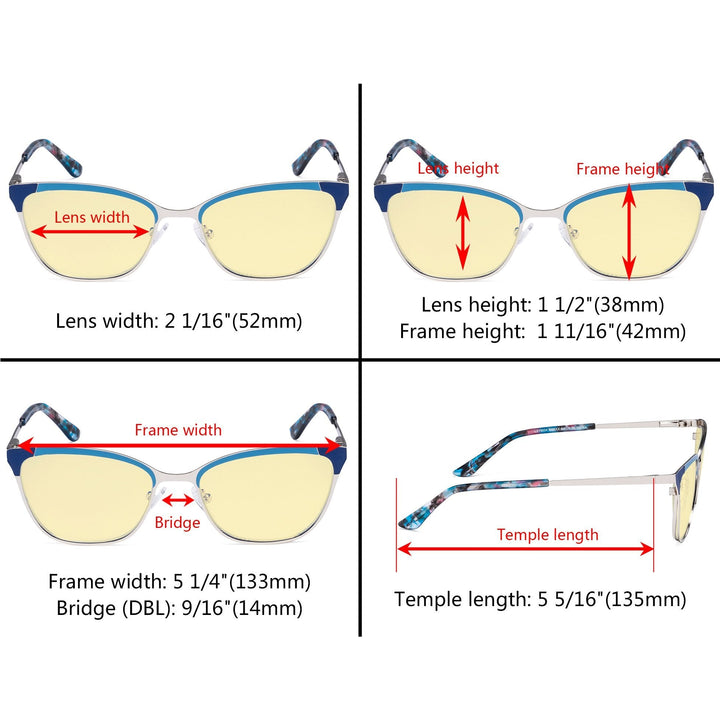 Cat-eye Blue Light Blocking Eyeglasses LX19034-BB60