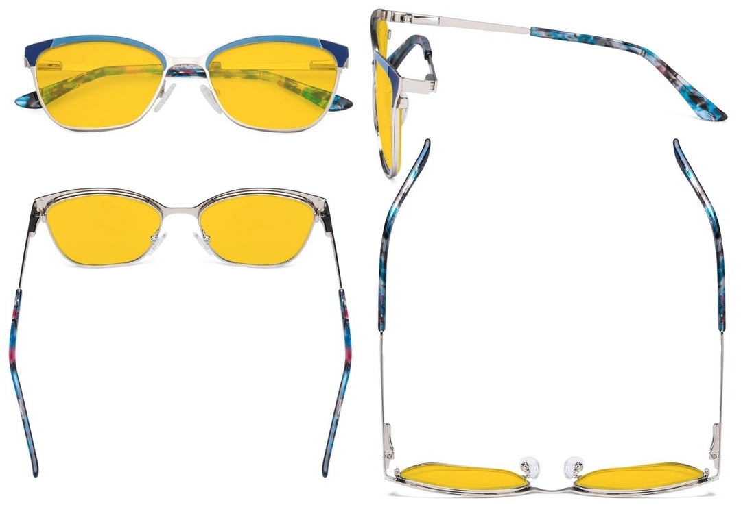 Cat-eye Stylish Blue Light Blocking Eyeglasses LX19034-BB90