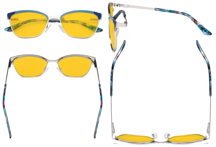 Cat-eye Stylish Blue Light Blocking Eyeglasses LX19034-BB90