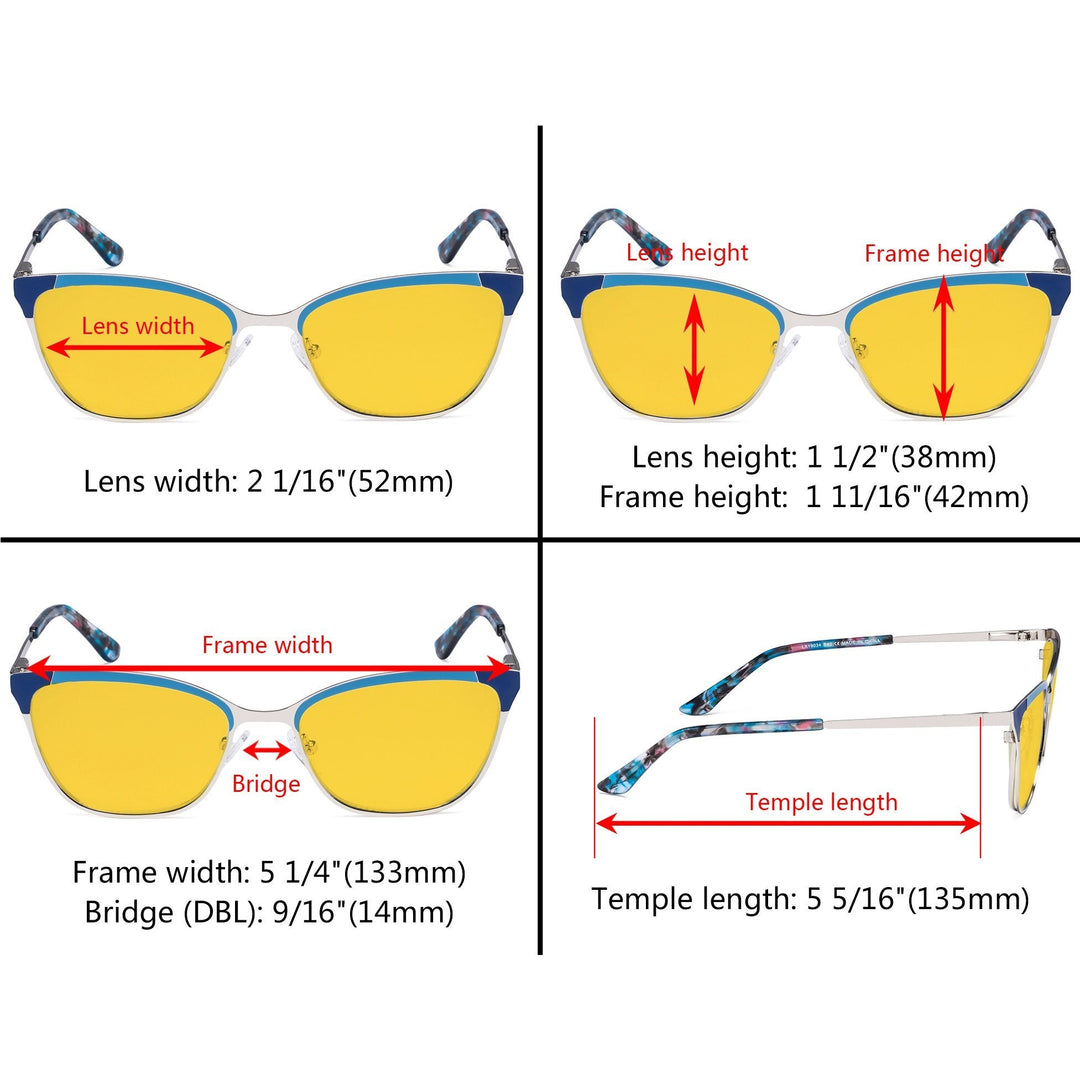 Cat-eye Stylish Blue Light Blocking Eyeglasses LX19034-BB90