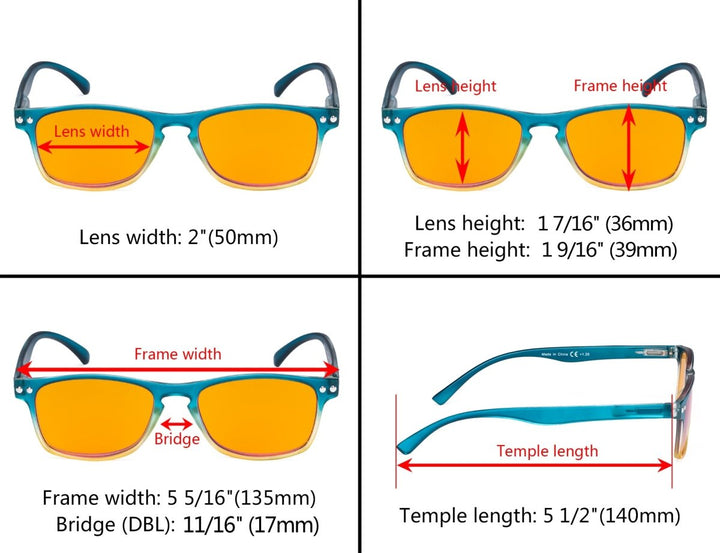 Ladies Vintage Blue Light Blocking Reading Glasses DS046