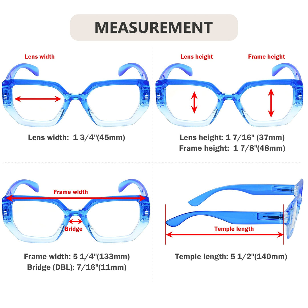 Fashionable Thicker Frame Reading Glasses R2026