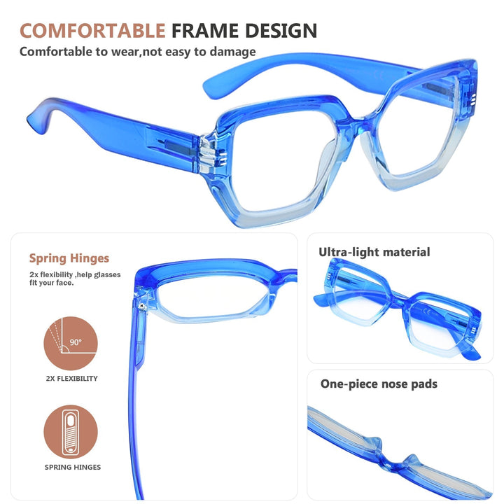 Fashionable Thicker Frame Reading Glasses R2026