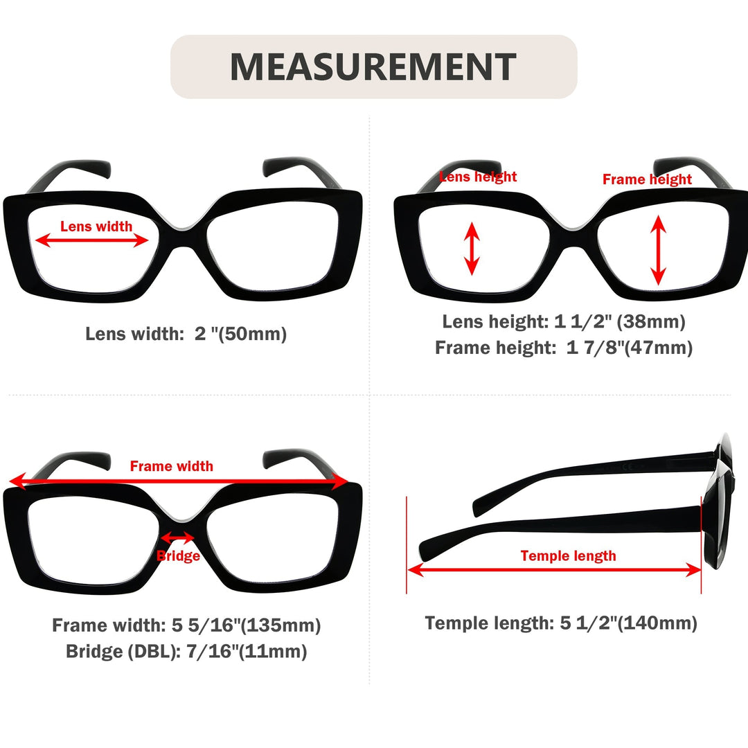 Fashionable Thicker Frame Reading Glasses R2010