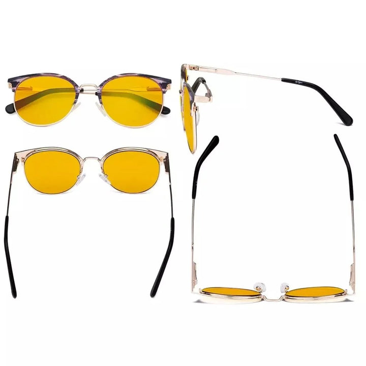 Metal Frame Blue Light Blocking Eyeglasses LX19001-BB90