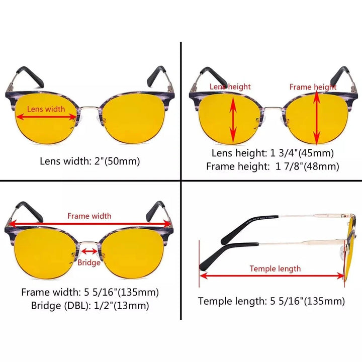 Metal Frame Blue Light Blocking Eyeglasses LX19001-BB90