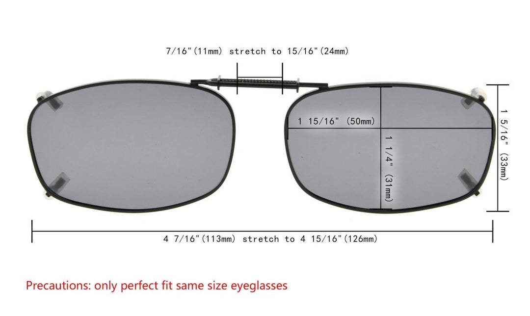 Small Polarized Clip-on Sunglasses