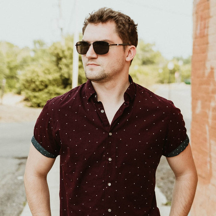 SOLECT Density Men's Polarized Aviator Sunglasses