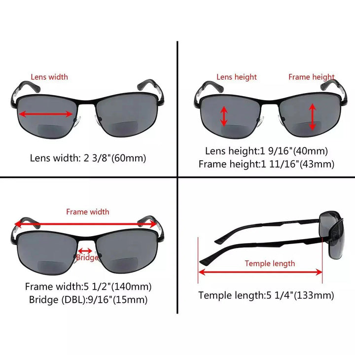 Outdoor Fashion Full-rim Bifocal Reading Sunglasses SG801