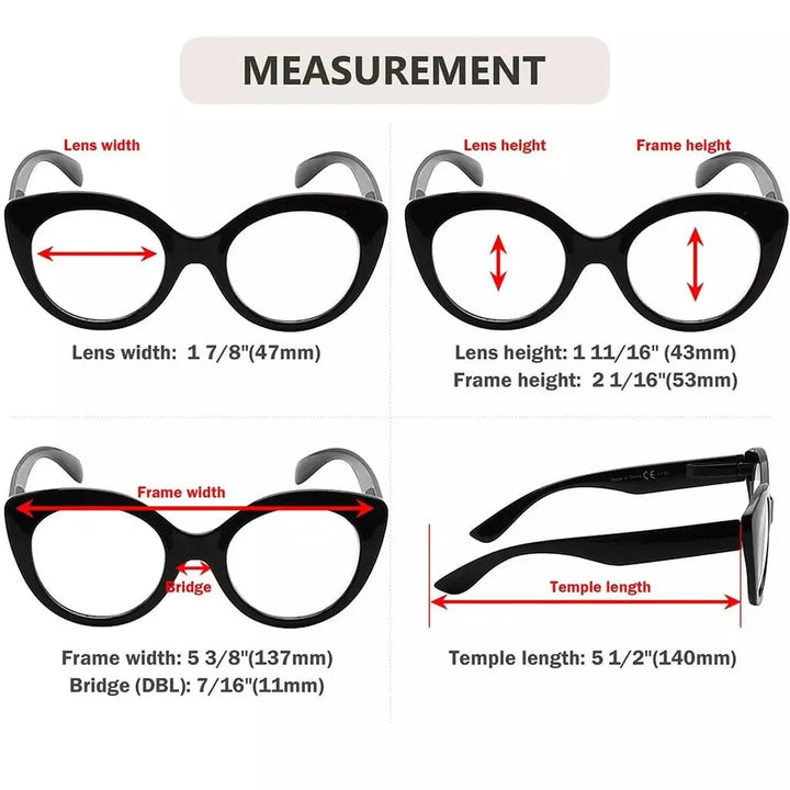 Oval Cat-eye Glasses for Women Chic Eyeglasses R2012