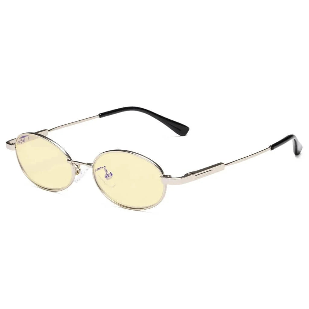 Oval Metal Blue Light Blocking Eyeglasses for Kids TMK1803