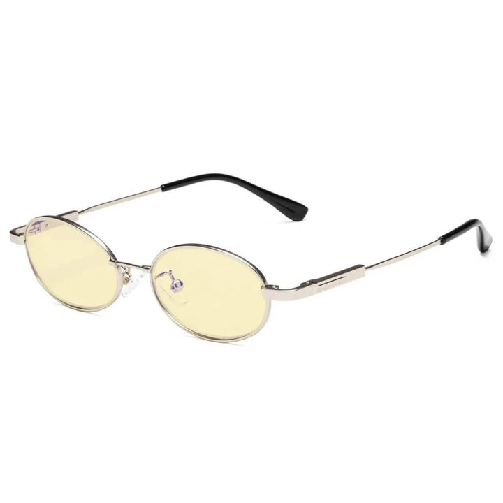 Oval Metal Blue Light Blocking Eyeglasses for Kids TMK1803