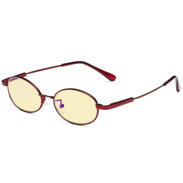 Oval Metal Blue Light Blocking Eyeglasses for Kids TMK1803