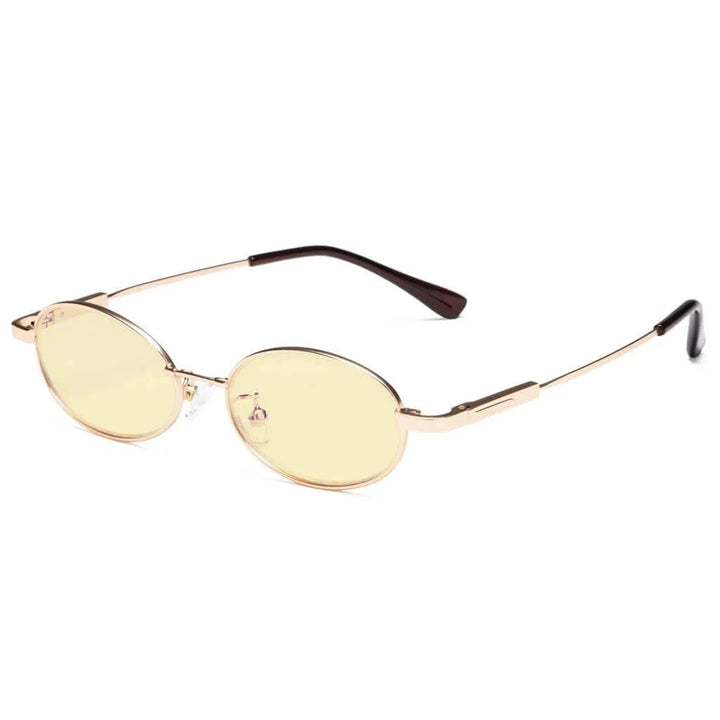 Oval Metal Blue Light Blocking Eyeglasses for Kids TMK1803