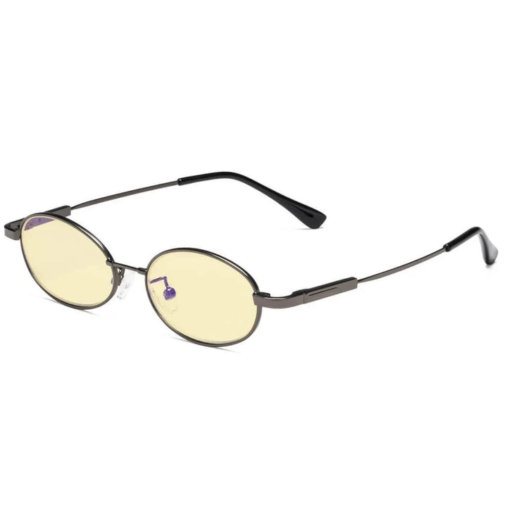 Oval Metal Blue Light Blocking Eyeglasses for Kids TMK1803