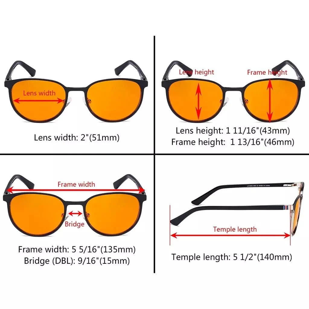 Oval Blue Light Blocking Metal Eyeglasses LX19004-BB98