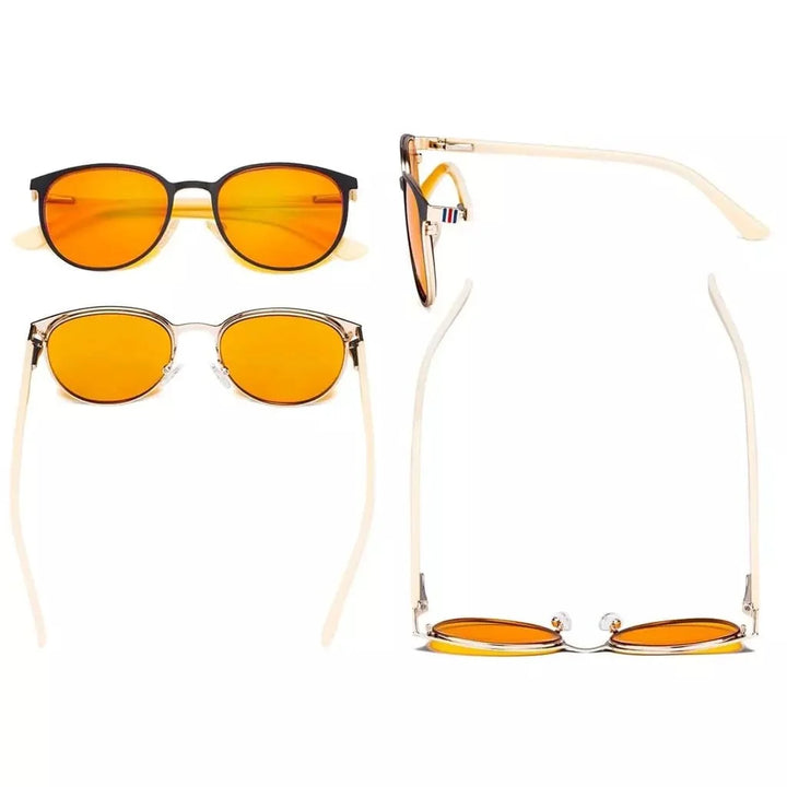 Oval Blue Light Blocking Metal Eyeglasses LX19004-BB98
