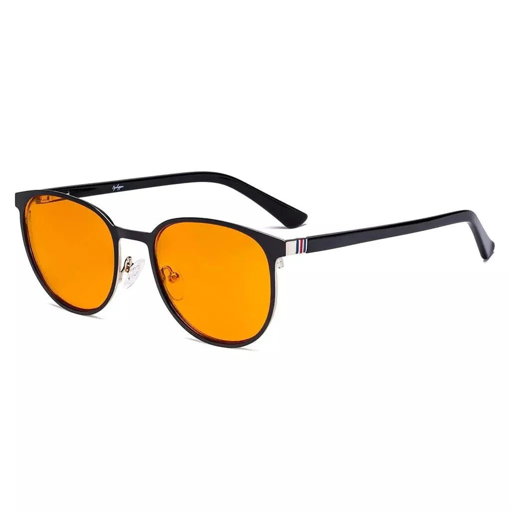 Oval Blue Light Blocking Metal Eyeglasses LX19004-BB98