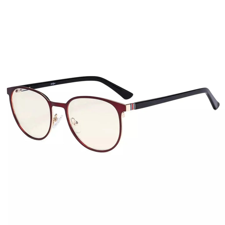 Oval Metal Blue Light Filter Eyeglasses LX19004-BB40