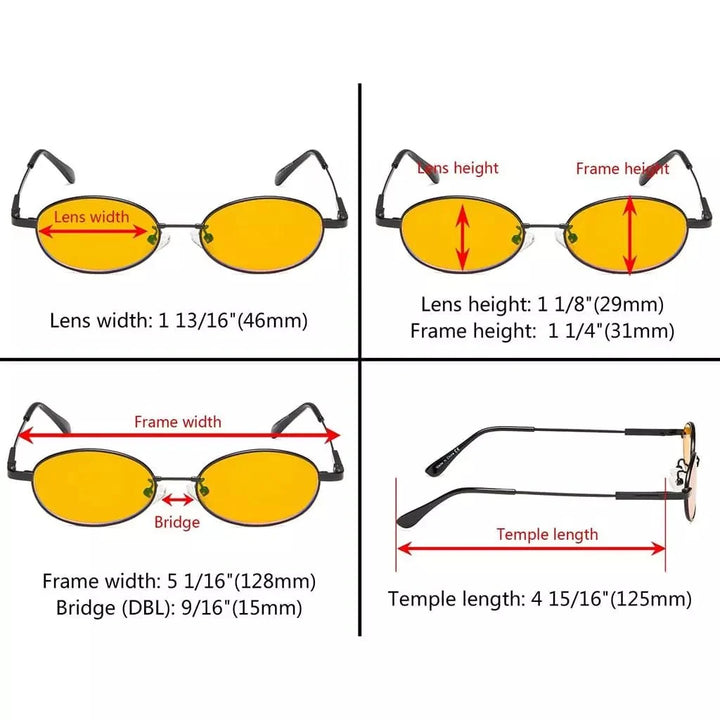 Oval Metal Frame Blue Light Blocking Eyeglasses Kids DSK1803