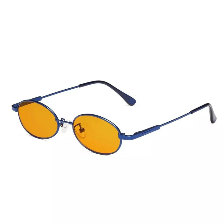 Oval Metal Frame Blue Light Blocking Eyeglasses Kids DSK1803