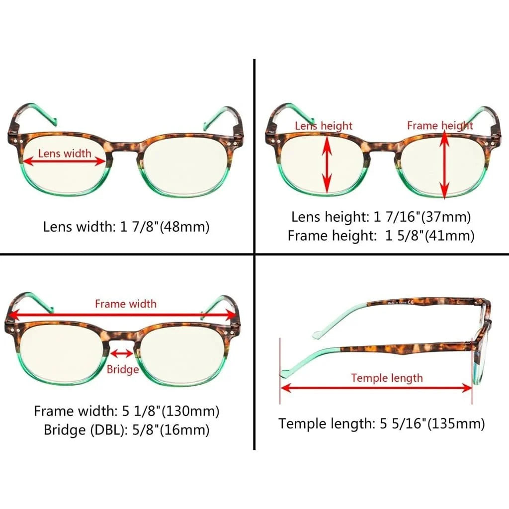 Oval Round Blue Light Blocking Reading Glasses CG065