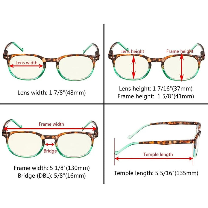 Oval Round Blue Light Blocking Reading Glasses CG065