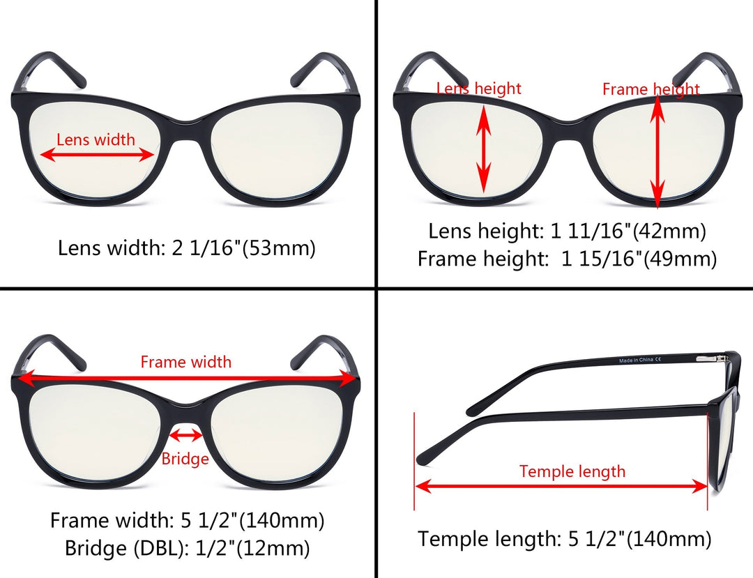 Fancy Blue Light Filter Eyeglasses BC1901-BB40