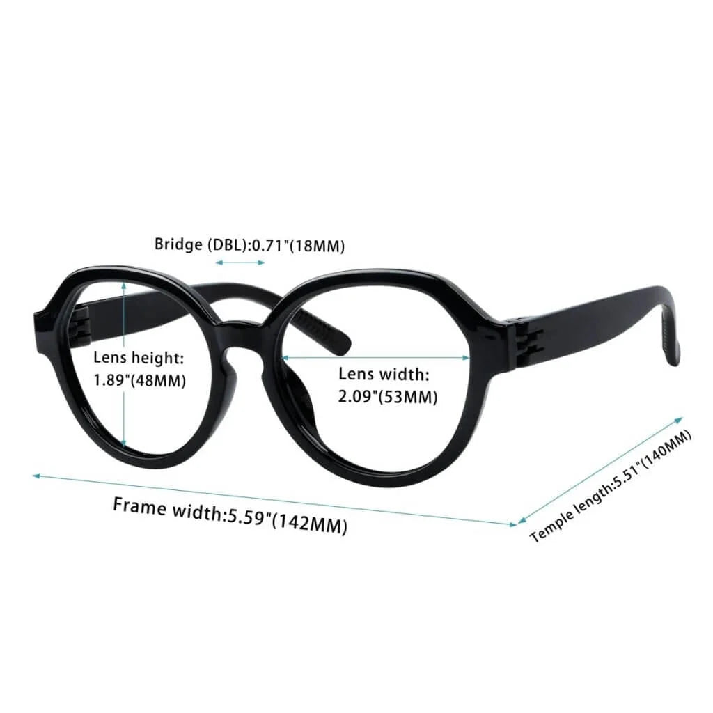 Oversized 30% Blue Light Blocking Metalless Screwless Glasses