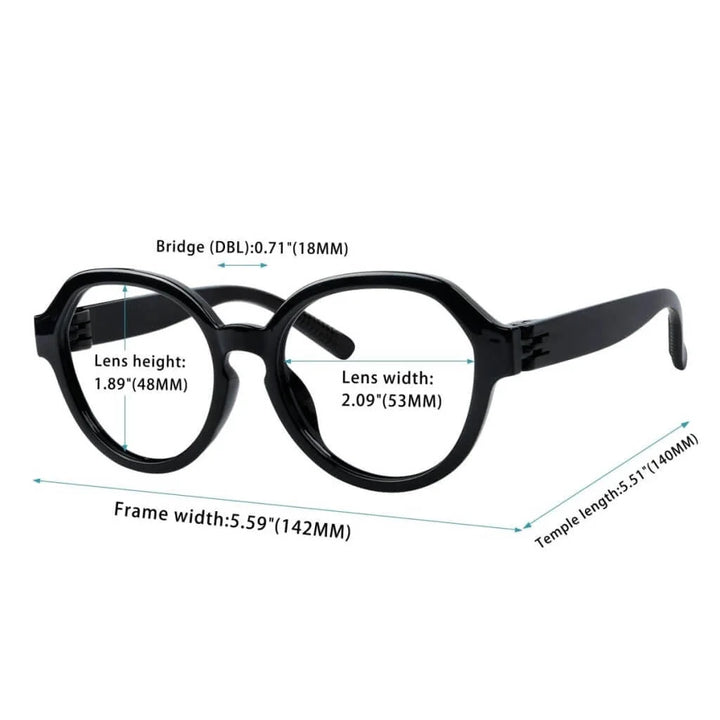 Oversized 30% Blue Light Blocking Metalless Screwless Glasses