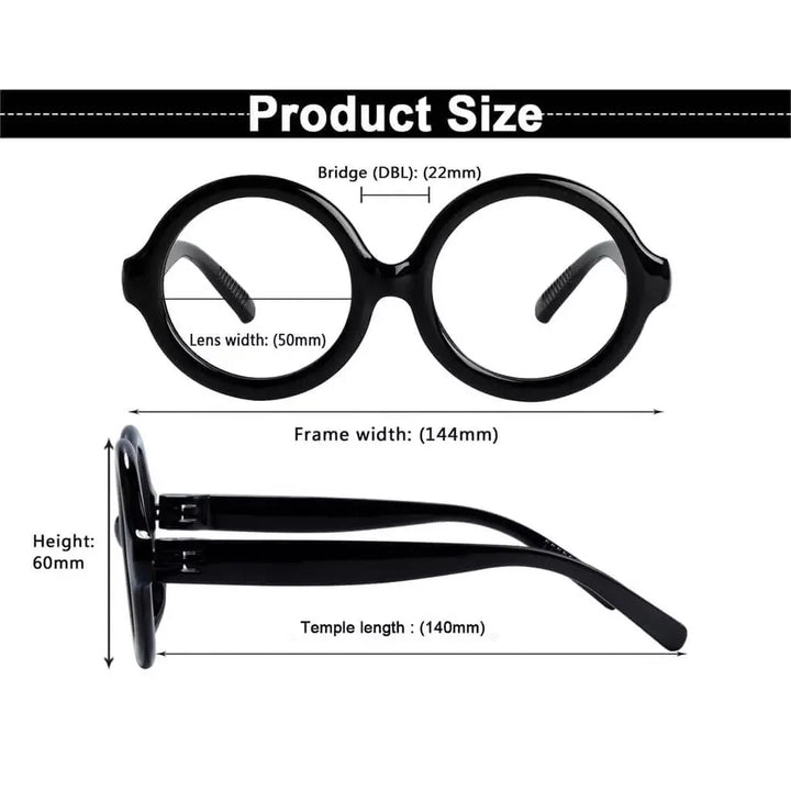 6 Pack 30% Blue Light Blocking Metalless Screwless Round Glasses R2313-B15