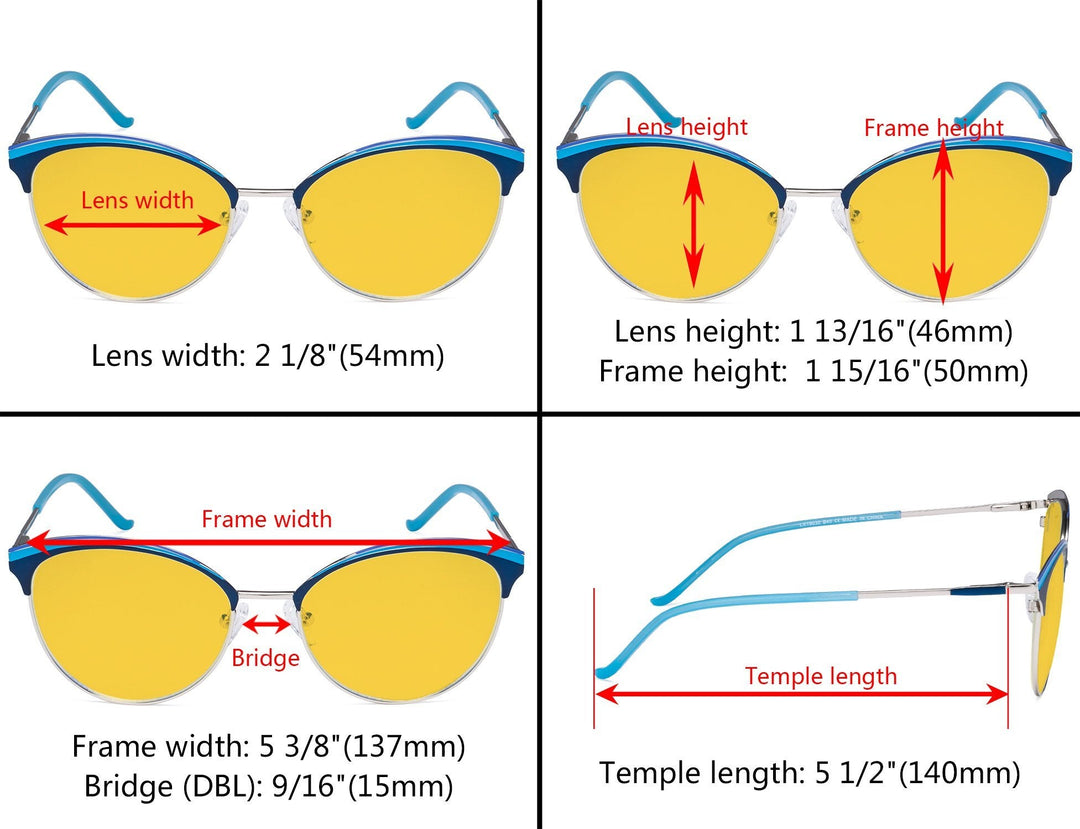 Oval Blue Light Blocking Eyeglasses LX19030-BB90