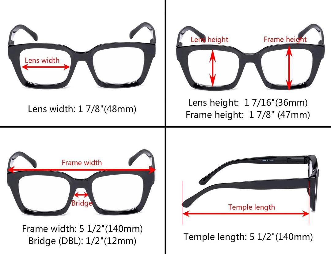 Thicker Frame Design Reading Glasses R9106