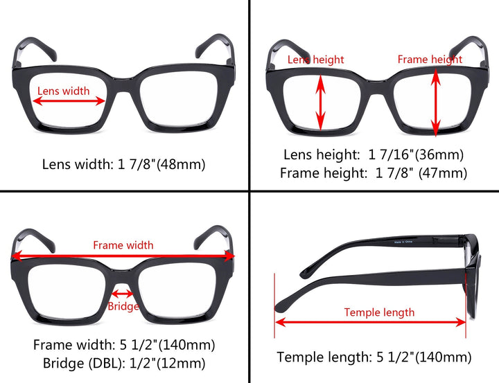 Thicker Frame Design Reading Glasses R9106