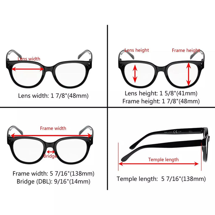 Stylish Reading Glasses Thicker Frame Readers R9110